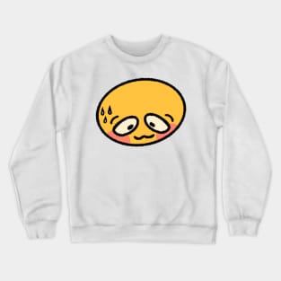 Blushing cursed emoji Crewneck Sweatshirt